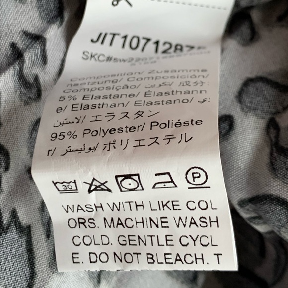 SHEIN Gray Black Animal Print Accordion Pleat Elastic Pull-on Waist Maxi Skirt - Picture 4 of 11